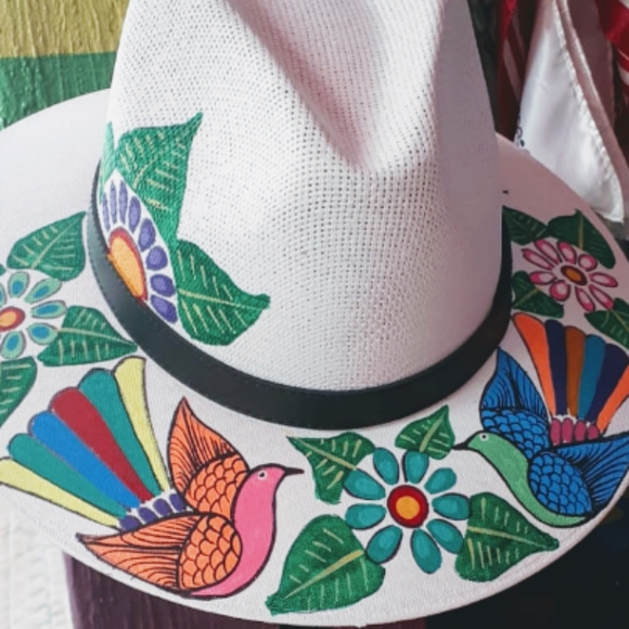 Hand Crafted Accessories - Hat Hand painted crafted artisan
